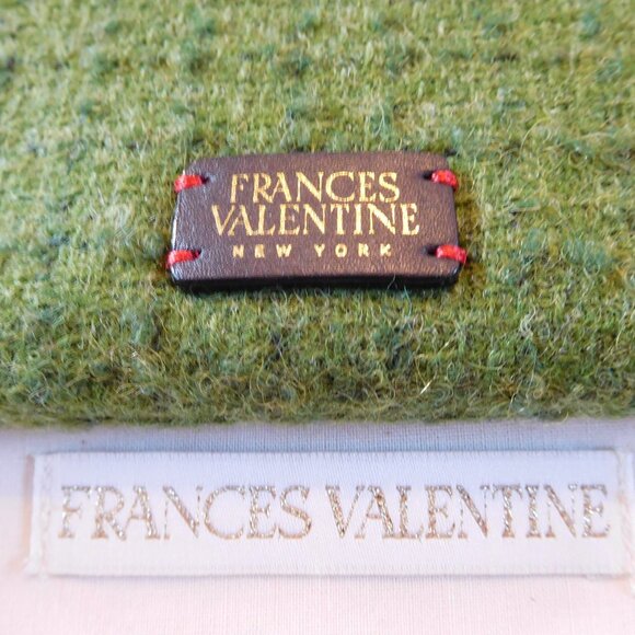 FRANCES VALENTINE ~ GREEN WOOL POOCH BAG - Picture 2 of 9